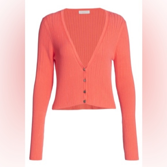 ‼️RARE‼️🎸Ramy Brook🎸🔥NWT🔥Corey V-Neck Sweater in Mimosa— Size XS - Picture 2 of 10